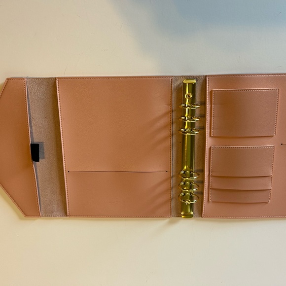 Erin Condren Planner Blush Vegan Leather Ring Binder 8” x 9” - Picture 7 of 8